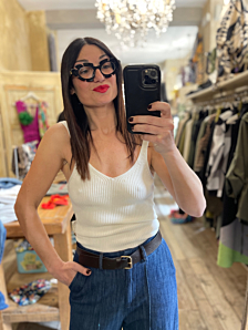 CANOTTA BIRKIN DONNA BIANCO KONTATTO