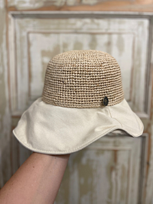 CAPPELLO MIRA DONNA ECRU PALME