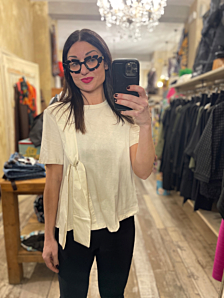 T-SHIRT DEBORAH NODO DONNA BURRO LE SARTE DEL SOLE