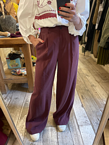 PANTALONE EVERLYN DONNA BORDEAUX PEPEROSA