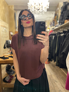 BLUSA MARA DONNA BORDEAUX LE SARTE DEL SOLE