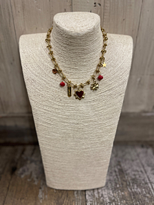 COLLANA CUORE SACRO CIONDOLI DONNA ROSSO ANNAKEY