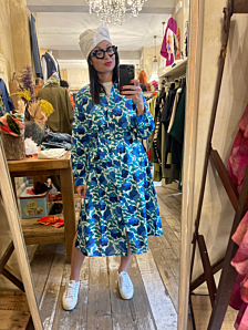 ABITO LULLI DONNA BLU PALME