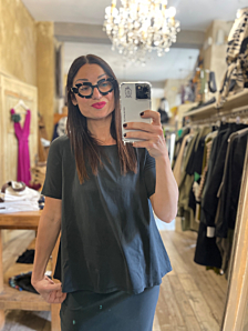 T-SHIRT MALI DONNA GRIGIO SCURO MODULA