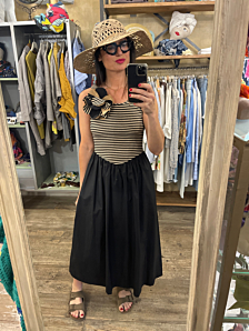 ABITO JEAN DONNA BIANCO NERO LE SARTE DEL SOLE