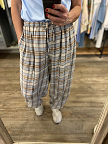 PANTALONE CHECK DONNA MULTICOLOR DEJA VU