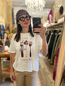 T-SHIRT SHAPE DONNA BIANCO PEPEROSA