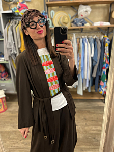 KIMONO LU DONNA MARRONE DEJA VU