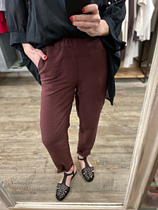 PANTALONE MARA DONNA BORDEAUX LE SARTE DEL SOLE