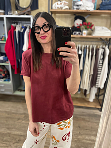 T-SHIRT KAREN DONNA BORDEAUX KONTATTO