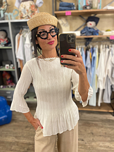 BLUSA POLA DONNA PANNA CLAMAR
