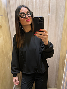 MAGLIA TIADA DONNA NERO PEPEROSA