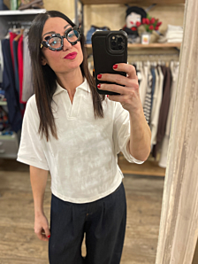 POLO JANE DONNA BIANCO KONTATTO