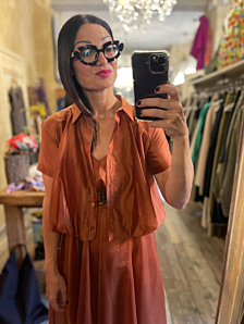 CAMICIA ARIELA DONNA RUGGINE PEPEROSA
