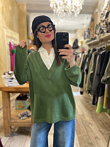 MAGLIA ALVIN DONNA VERDE PEPEROSA