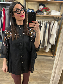 CAMICIA GULASH DONNA NERO DIXIE