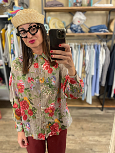 CAMICIA FLORA DONNA MULTICOLOR BIGHET