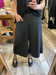 JEANS BERMUDONE DONNA NERO DEJA VU