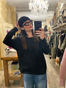 MAGLIA FULL DONNA NERO DEJA VU