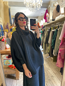 MAGLIA TULIP DONNA NERO TROPPO BELLE