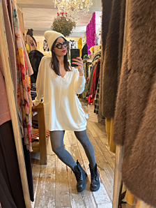 MAGLIA LARA DONNA LATTE BIGHET