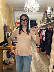 MAGLIA EMME DONNA ROSA PEPEROSA
