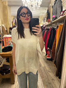 MAGLIA NILO DONNA BURRO PEPEROSA