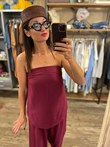 TOP GUADALUPE DONNA ROSSO PEPEROSA
