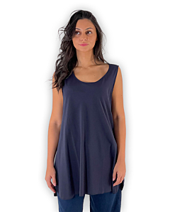 CANOTTA LUNGA DONNA BLU BIGHET DA CANEL