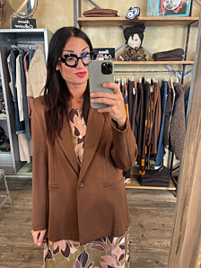 GIACCA GHERA DONNA MARRONE DEJA VU