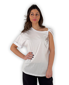 T-SHIRT SCORPIONE DONNA BIANCO LE SARTE DEL SOLE