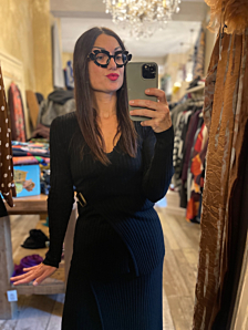 MAGLIA MOI DONNA NERO KONTATTO