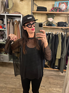 T-SHIRT MEIMEI DONNA NERO TROPPO BELLE