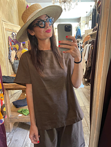 BLUSA MIRTILLA DONNA CIOCCOLATO DEJA VU