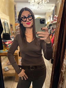 MAGLIA DEA DONNA MARRONE BIGHET