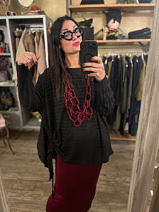 MAGLIA TWIST DONNA NERO CLAMAR