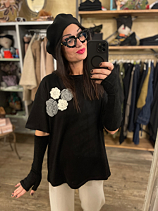 T-SHIRT FLORIAN DONNA NERO DEJA VU