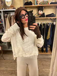 MAGLIONCINO CASHMERE DONNA LATTE ALAMEDA