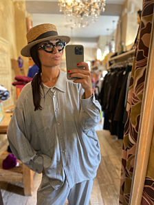 CAMICIA LAIA DONNA GRIGIO PEPEROSA