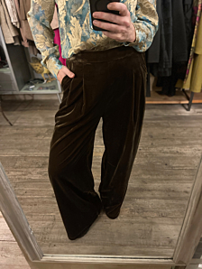PANTALONE CHIC DONNA VERDE WU SIDE