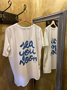 T-SHIRT SEA DONNA BIANCO PEPEROSA