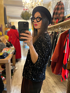 BLUSA SHINE DONNA NERO DEJA VU