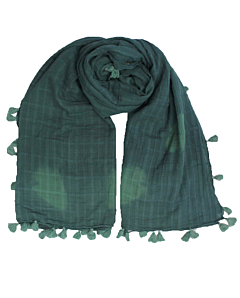 SCIARPA TIE DYE DONNA VERDE SCURO AGHATA 