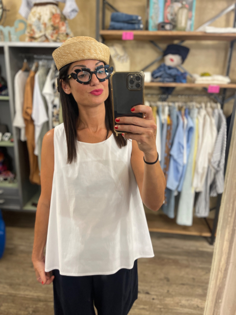 CANOTTA MILUNA DONNA BIANCO BIGHET