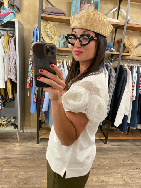 T-SHIRT ROSE DONNA BIANCO BIGHET