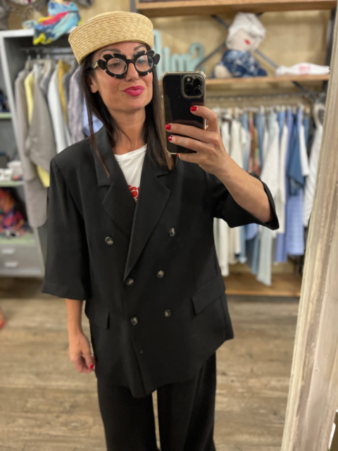 GIACCA FRANCI DONNA NERO DEJA VU