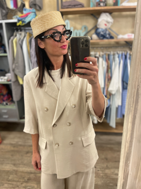 GIACCA FRANCI DONNA BEIGE DEJA VU