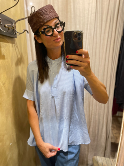 CAMICIA FEDE DONNA BLU BIGHET